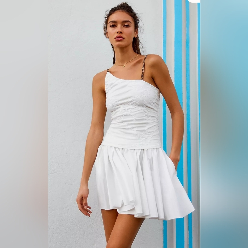 Free People Gaia Skirt White Sz Med NWT